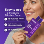 DRDENT Purple Teeth Whitening Strips - 7/21 Whitening Sessions - Non Sensitive Teeth Whitening - Peroxide-Free